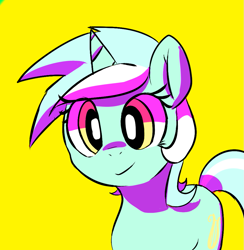 Size: 971x995 | Tagged: safe, artist:mewball, derpibooru import, lyra heartstrings, pony, unicorn, cute, female, lyrabetes, mare, simple background, solo, yellow background