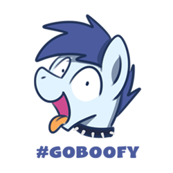 Size: 567x567 | Tagged: safe, artist:sugar morning, oc, oc only, oc:slipstream, dog pony, pony, behaving like a dog, boof, boofy, boofy is a good boy, bust, collar, cute, happy, hashtag, male, open mouth, shrunken pupils, simple background, smiling, spiked collar, stallion, tongue out, transparent background