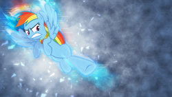 Size: 3840x2160 | Tagged: safe, artist:game-beatx14, artist:overdriv3n, rainbow dash, pegasus, pony, dynamic entry, kick, solo, wallpaper