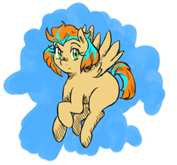 Size: 750x700 | Tagged: safe, artist:jointsupermodel, oc, oc only, oc:skyfall, offspring, parent:soarin', parent:spitfire, parents:soarinfire, solo