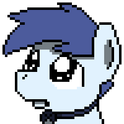 Size: 250x250 | Tagged: safe, artist:sugar morning, oc, oc only, oc:beefy, animated, bowtie, collar, colt, cute, eye shimmer, gif, looped, male, pixel art, pixelated, puppy dog eyes, sad, simple background, solo, transparent background