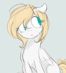 Size: 234x255 | Tagged: safe, artist:toodles3702, edit, oc, oc only, oc:kyrie, pegasus, pony, /mlp/, /pone/, 8chan, art theft, aryan, aryan pony, blonde, looking back, nazipone, sitting, solo, trace