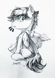 Size: 904x1280 | Tagged: safe, artist:swaybat, oc, oc:adam, pegasus, pony, blue eyes, solo