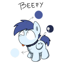 Size: 1280x1280 | Tagged: safe, artist:sugar morning, oc, oc only, oc:beefy, dog pony, pegasus, pony, :p, bowtie, collar, colt, cute, looking up, male, reference sheet, silly, simple background, solo, tongue out, transparent background, weapons-grade cute, wide eyes