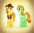 Size: 877x864 | Tagged: safe, artist:theflyingmagpie, braeburn, oc, oc:candy floss, pony