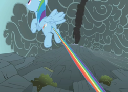 Size: 1070x768 | Tagged: safe, screencap, rainbow dash, pegasus, pony, dragonshy, cropped, flying, solo, tail