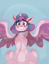 Size: 2000x2600 | Tagged: safe, artist:mili-kat, princess flurry heart, spoiler:s06, older, solo, spread wings