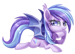 Size: 1280x939 | Tagged: safe, artist:centchi, oc, oc only, oc:sparkling jade, bat pony, pony, looking at you, simple background, solo, transparent background, watermark