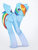 Size: 600x800 | Tagged: safe, artist:jingx1, derpibooru import, rainbow dash, anthro, barbie doll anatomy, breasts, featureless breasts, female, nudity, simple background, solo