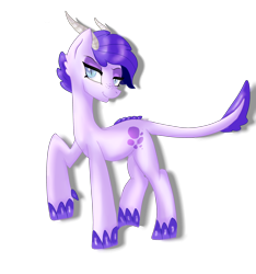 Size: 2336x2500 | Tagged: safe, artist:elision3, oc, oc only, oc:crystal clarity, dracony, hybrid, interspecies offspring, kilalaverse, offspring, parent:rarity, parent:spike, parents:sparity, simple background, solo, transparent background