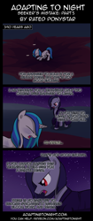 Size: 850x2020 | Tagged: safe, artist:terminuslucis, dj pon-3, vinyl scratch, pony, undead, unicorn, vampire, vampony, comic:adapting to night, comic:adapting to night: seeker's mistake, comic, flashback