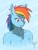 Size: 400x523 | Tagged: safe, artist:ethanqix, derpibooru import, rainbow dash, anthro, bust, portrait, solo