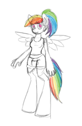 Size: 650x1000 | Tagged: safe, artist:robynne, derpibooru import, rainbow dash, anthro, sketch