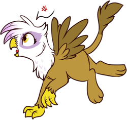 Size: 364x345 | Tagged: safe, artist:lulubell, derpibooru import, gilda, griffon, chibi, simple background, transparent background