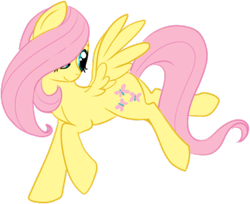 Size: 393x321 | Tagged: safe, artist:lulubell, derpibooru import, fluttershy, pegasus, pony, simple background, transparent background