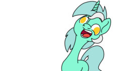 Size: 1280x720 | Tagged: safe, artist:witchtaunter, lyra heartstrings, pony, animated, bouncing, cute, derp, frame by frame, gift art, irrational exuberance, missing cutie mark, silly, silly pony, simple background, smiling, smooth, solo, wat, white background, why