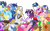 Size: 3579x2200 | Tagged: safe, artist:falleninthedark, derpibooru import, amethyst star, applejack, big macintosh, caramel, derpy hooves, dinky hooves, doctor whooves, fluttershy, night light, pinkie pie, pokey pierce, prince blueblood, princess cadance, rainbow dash, rarity, shining armor, soarin', spike, twilight sparkle, twilight velvet, anthro, earth pony, pony, carajack, clothes, dress, female, fluttermac, husband and wife, male, mane seven, mane six, nightvelvet, pokeypie, shiningcadance, shipping, soarindash, sparity, straight, twiblood, wedding, wedding dress