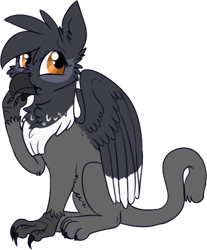 Size: 342x413 | Tagged: safe, artist:lulubell, derpibooru import, oc, oc only, griffon, simple background, solo, transparent background