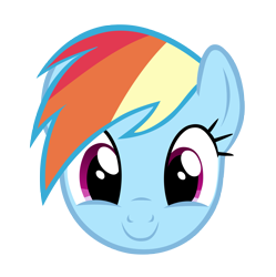 Size: 2619x2632 | Tagged: safe, artist:v-d-k, rainbow dash, pegasus, pony, blue coat, cute, female, mare, multicolored mane, solo