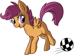 Size: 385x285 | Tagged: safe, artist:lulubell, derpibooru import, scootaloo, simple background, transparent background