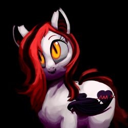 Size: 1600x1600 | Tagged: safe, artist:outta sync, oc, oc only, oc:arrhythmia, bat pony, pony, solo