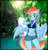 Size: 1360x1422 | Tagged: safe, artist:jaquelindreamz, derpibooru import, rainbow dash, anthro, waterfall