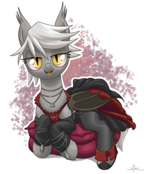 Size: 1039x1217 | Tagged: safe, artist:stoic5, oc, oc:gloom wing, bat pony, /mlp/, 4chan, blushing, clothes, dress, solo