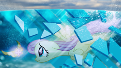 Size: 1920x1080 | Tagged: safe, artist:thegraid, fluttershy, pegasus, pony, element of kindness, underwater, watershy