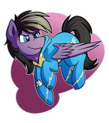 Size: 1500x1700 | Tagged: safe, artist:rubywave32, oc, oc only, oc:stormblaze, commission, solo, wonderbolts uniform