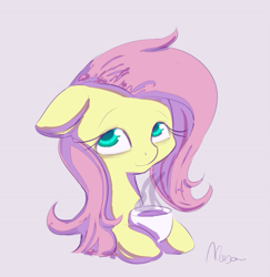 Size: 671x689 | Tagged: safe, artist:alasou, derpibooru import, fluttershy, pegasus, pony, coffee, solo