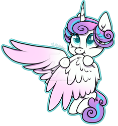 Size: 1024x1090 | Tagged: safe, artist:alice4kotov, princess flurry heart, the crystalling, cute, flurrybetes, heart eyes, preening, simple background, solo, transparent background, watermark, wing bite, wingding eyes