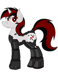 Size: 5140x6666 | Tagged: safe, artist:ivancrysis, oc, oc only, oc:blackjack, cyborg, pony, unicorn, fallout equestria, fallout equestria: project horizons, absurd resolution, cyber pony, level 2 (project horizons)