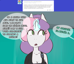 Size: 1280x1106 | Tagged: safe, artist:somescrub, sweetie belle, anthro, ask nudist sweetie belle, solo