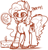 Size: 390x408 | Tagged: safe, artist:lulubell, derpibooru import, pinkie pie, earth pony, pony, balloon, simple background, sketch, solo, unshorn fetlocks, white background
