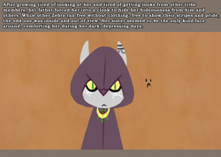 Size: 1280x907 | Tagged: safe, artist:somescrub, oc, oc only, oc:saltine, anthro, zebra, ask nudist sweetie belle, cloak, clothes, explicit source, tale of the witch, tumblr