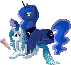 Size: 542x496 | Tagged: safe, artist:lulubell, derpibooru import, princess luna, oc, alicorn, pony, simple background, telescope, transparent background