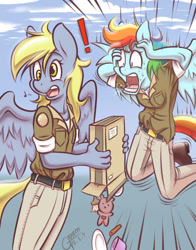 Size: 550x700 | Tagged: safe, artist:garam, derpibooru import, derpy hooves, rainbow dash, anthro