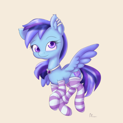 Size: 1750x1750 | Tagged: safe, artist:alasou, derpibooru import, oc, oc only, pegasus, pony, clothes, derp, socks, solo, striped socks