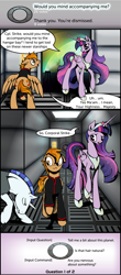 Size: 1500x3405 | Tagged: safe, artist:silfoe, derpibooru import, twilight sparkle, twilight sparkle (alicorn), oc, alicorn, pony, ask, crossover, female, magic effect, mare, mass effect, parody, tumblr