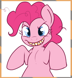 Size: 457x500 | Tagged: safe, artist:lulubell, derpibooru import, pinkie pie, earth pony, pony, candy corn, food, grin, halloween, simple background, solo, white background