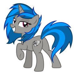 Size: 1024x1005 | Tagged: safe, artist:aborrozakale, oc, oc only, oc:homage, pony, unicorn, fallout equestria, bedroom eyes, fanfic, fanfic art, female, horn, looking at you, looking back, mare, plot, presenting, simple background, smiling, solo, transparent background, vector