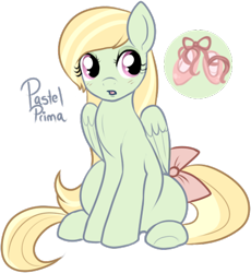 Size: 403x438 | Tagged: safe, artist:lulubell, derpibooru import, oc, oc only, oc:pastel prima, pegasus, pony, simple background, solo, tail bow, transparent background