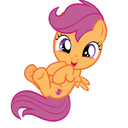 Size: 2000x2000 | Tagged: safe, artist:disneybrony2012, scootaloo, cute, cutealoo, cutie mark, diabetes, looking at you, on back, open mouth, simple background, smiling, solo, the cmc's cutie marks, transparent background, vector, weapons-grade cute