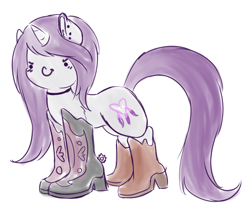 Size: 1280x1073 | Tagged: safe, artist:wickedsilly, oc, oc only, oc:wicked silly, pony, unicorn, boots, sexy, solo