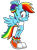 Size: 960x1315 | Tagged: safe, artist:blehmaster7, derpibooru import, rainbow dash, anthro, plantigrade anthro, simple background, solo, sonic the hedgehog (series), sonicified, style emulation, transparent background