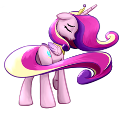 Size: 709x679 | Tagged: safe, artist:nadnerbd, derpibooru import, princess cadance, alicorn, pony, butt, eyes closed, female, mare, plot, simple background, solo, transparent background