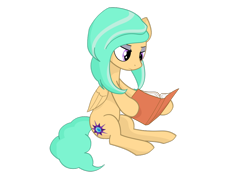 Size: 1024x724 | Tagged: safe, artist:wonkysole, oc, oc only, oc:mango foalix, pegasus, pony, book, solo