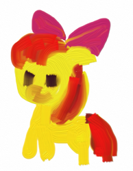 Size: 603x776 | Tagged: safe, artist:buttercupsaiyan, apple bloom, artrage, cute, doodle, impressionist