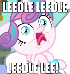 Size: 740x780 | Tagged: safe, screencap, princess flurry heart, shining armor, pony, unicorn, the crystalling, faic, image macro, leedle leedle leedle lee, meme, patrick star, shanghaied, spongebob squarepants, wat