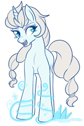 Size: 333x500 | Tagged: safe, artist:lulubell, derpibooru import, crossover, elsa, frozen (movie), magic, ponified, simple background, solo, transparent background